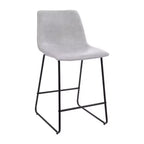Tabourets de bar Emma et Oliver - Hauteur comptoir de cuisine - Lot de 2 - 61 cm - En similicuir
