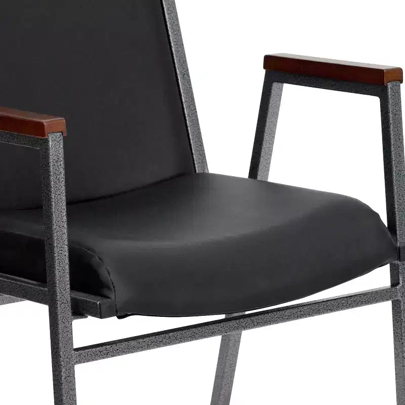 Chaise empilable d'accueil/visiteur à bras Emma and Oliver Heavy Duty