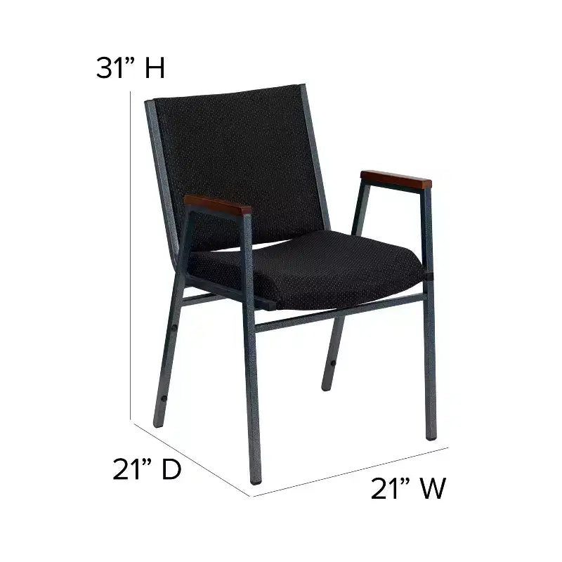 Chaise empilable d'accueil/visiteur à bras Emma and Oliver Heavy Duty