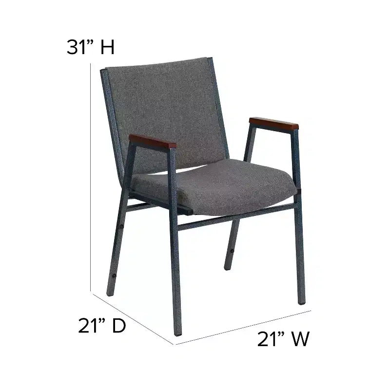 Chaise empilable d'accueil/visiteur à bras Emma and Oliver Heavy Duty