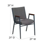 Chaise empilable d'accueil/visiteur à bras Emma and Oliver Heavy Duty