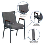 Chaise empilable d'accueil/visiteur à bras Emma and Oliver Heavy Duty