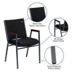 Chaise empilable d'accueil/visiteur à bras Emma and Oliver Heavy Duty