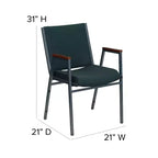 Chaise empilable d'accueil/visiteur à bras Emma and Oliver Heavy Duty