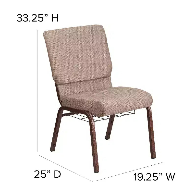 Emma et Oliver 18,5 W Fauteuil d'église/de réception avec porte-gobelet de communion