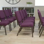 Emma et Oliver 18,5 W Fauteuil d'église/de réception avec porte-gobelet de communion