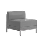 Emma and Oliver Contemporary Leather Reception Modular Middle Chair