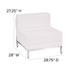 Chaise Modulaire Centrale en Cuir Emma et Oliver Contemporary pour Accueil