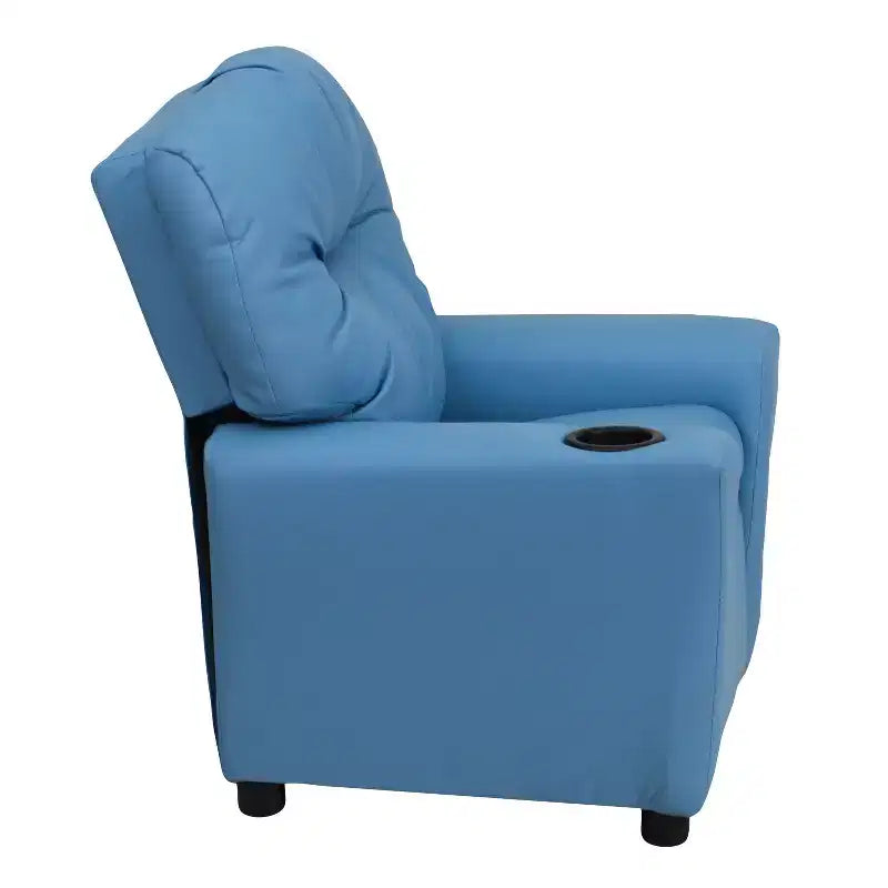 Fauteuil inclinable contemporain pour enfants Emma et Oliver avec porte-gobelet