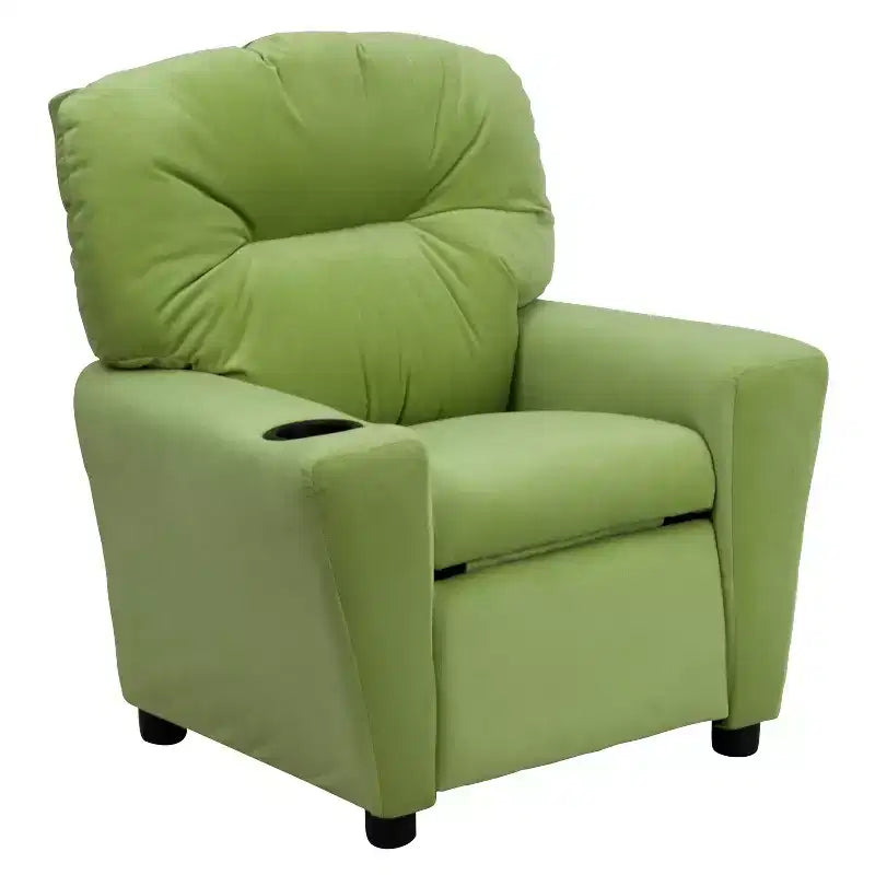 Fauteuil inclinable contemporain pour enfants Emma et Oliver avec porte-gobelet