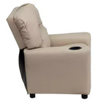 Fauteuil inclinable contemporain pour enfants Emma et Oliver avec porte-gobelet
