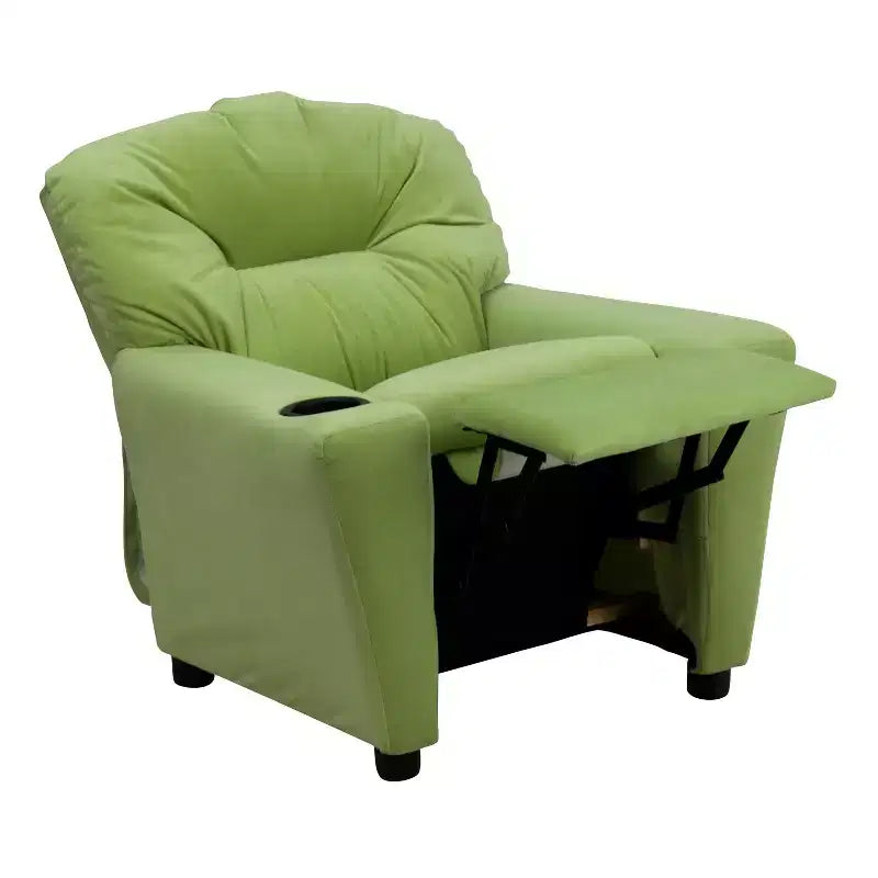 Fauteuil inclinable contemporain pour enfants Emma et Oliver avec porte-gobelet