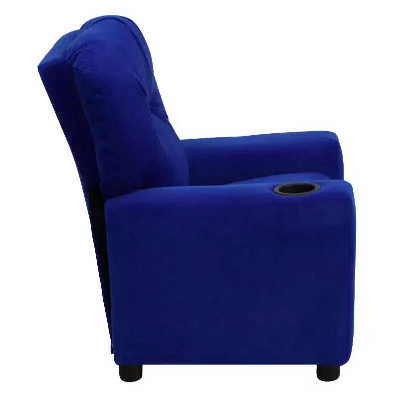 Fauteuil inclinable contemporain pour enfants Emma et Oliver avec porte-gobelet