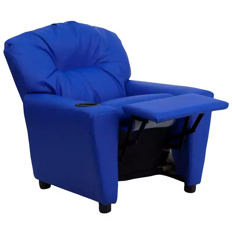 Fauteuil inclinable contemporain pour enfants Emma et Oliver avec porte-gobelet