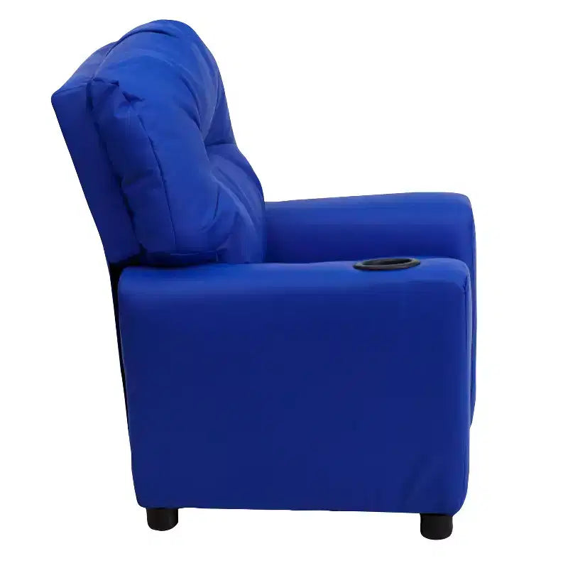 Fauteuil inclinable contemporain pour enfants Emma et Oliver avec porte-gobelet