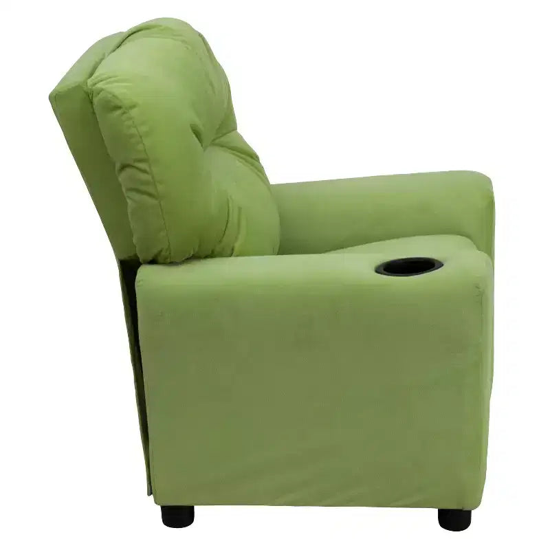 Fauteuil inclinable contemporain pour enfants Emma et Oliver avec porte-gobelet