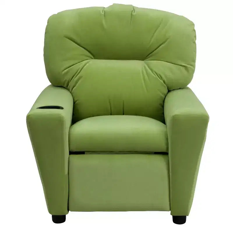 Fauteuil inclinable contemporain pour enfants Emma et Oliver avec porte-gobelet