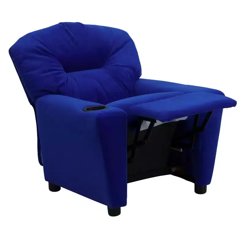 Fauteuil inclinable contemporain pour enfants Emma et Oliver avec porte-gobelet