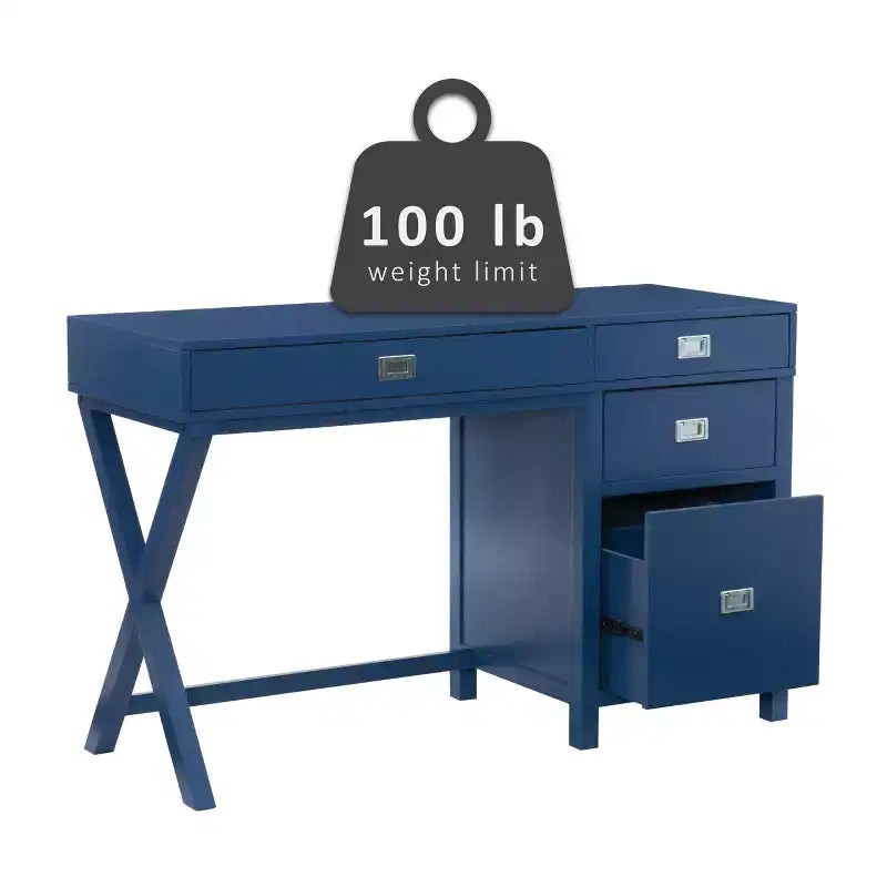 Bureau avec rangement latéral Peggy - Linon
