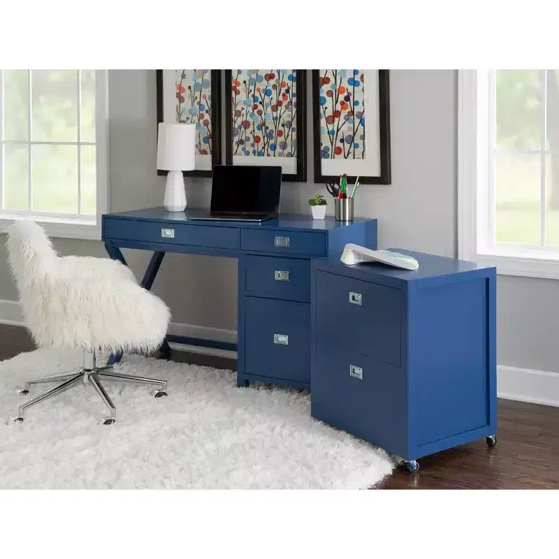 Bureau avec rangement latéral Peggy - Linon