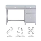 Bureau avec rangement latéral Peggy - Linon