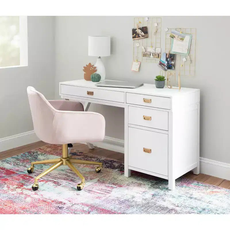 Bureau avec rangement latéral Peggy - Linon