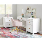 Bureau avec rangement latéral Peggy - Linon