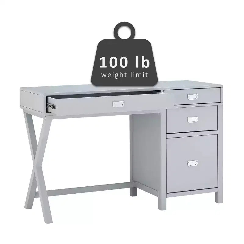 Bureau avec rangement latéral Peggy - Linon