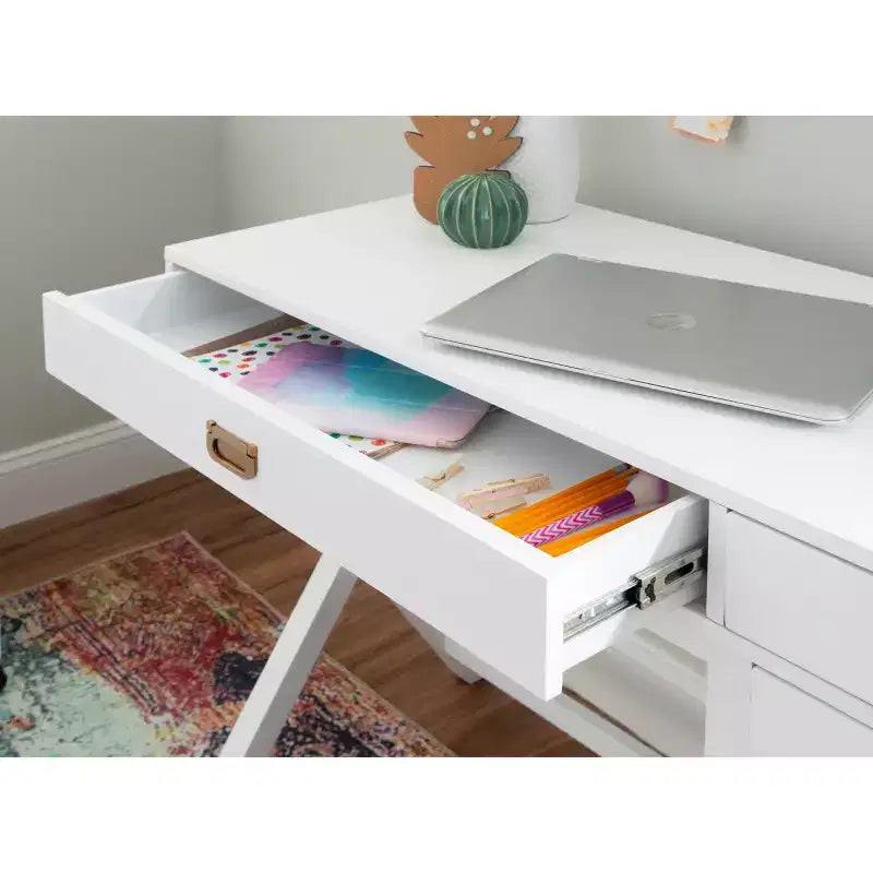 Bureau avec rangement latéral Peggy - Linon