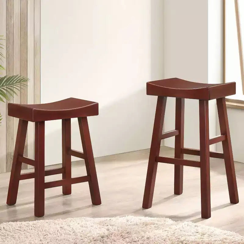 Lot de 2 tabourets de bar à hauteur de comptoir 29 po Lille Seat Saddle – HOMES: Inside + Out