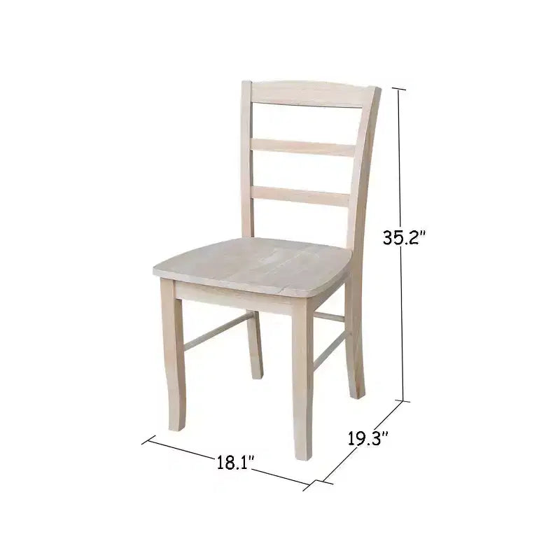 Lot de 2 chaises Madrid à barreaux - International Concepts