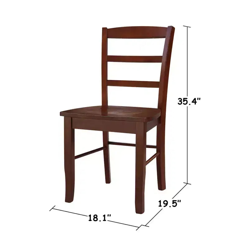 Lot de 2 chaises Madrid à barreaux - International Concepts