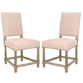 Faxon 20 H Side Chair With Nail Head Trim (Set of 2) - MCR4557 - Taupe - Safavieh Couture