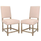 Faxon 20 H Side Chair With Nail Head Trim (Set of 2) - MCR4557 - Taupe - Safavieh Couture
