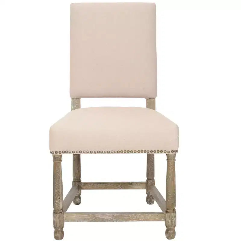 Chaise d'appoint Faxon 20 H avec garniture cloutée (lot de 2) - MCR4557 - Taupe - Safavieh Couture