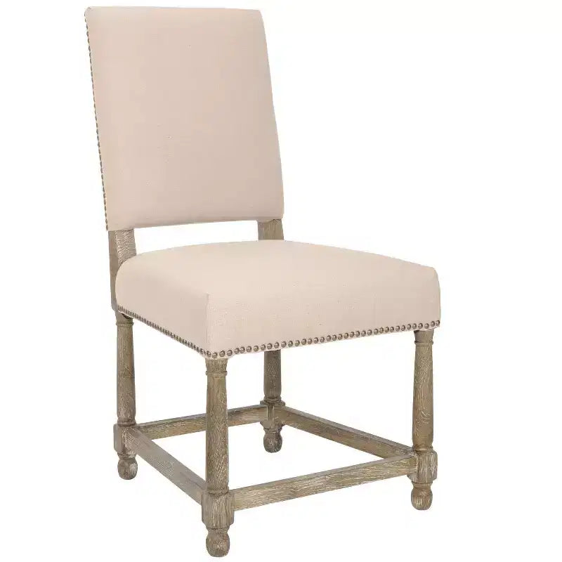 Chaise d'appoint Faxon 20 H avec garniture cloutée (lot de 2) - MCR4557 - Taupe - Safavieh Couture