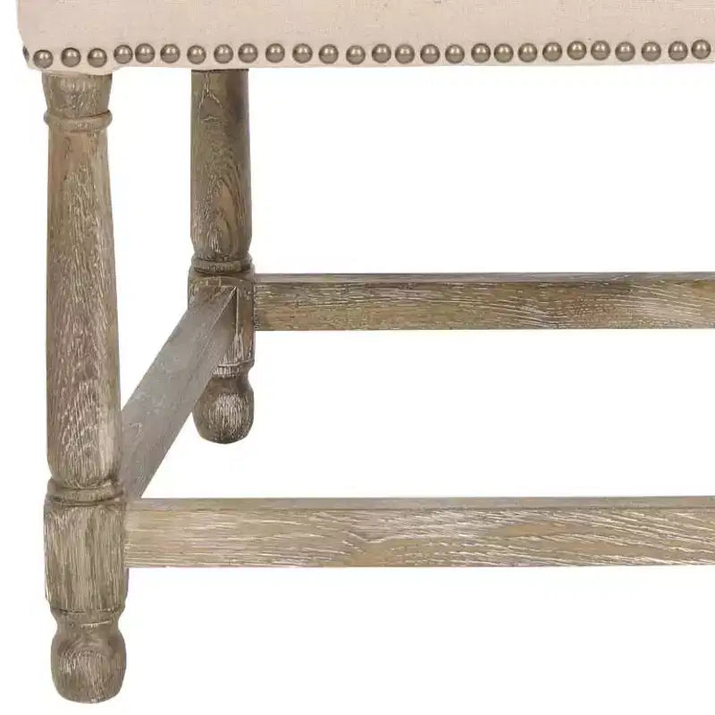 Chaise d'appoint Faxon 20 H avec garniture cloutée (lot de 2) - MCR4557 - Taupe - Safavieh Couture