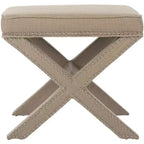 Palmer Ottoman With Silver Nailhead - MCR4589 - Safavieh