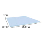 Ensemble Flash Furniture Capri Matelas à ressorts ensachés en mousse certifiée CertiPUR-US de 25 cm et surmatelas en mousse à mémoire de forme gel de 5 cm pour un sommeil confortable