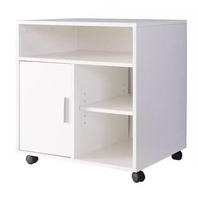 Meuble de rangement pour imprimante de bureau ou de cuisine Basicwise avec roulettes