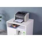 Meuble de rangement pour imprimante de bureau ou de cuisine Basicwise avec roulettes