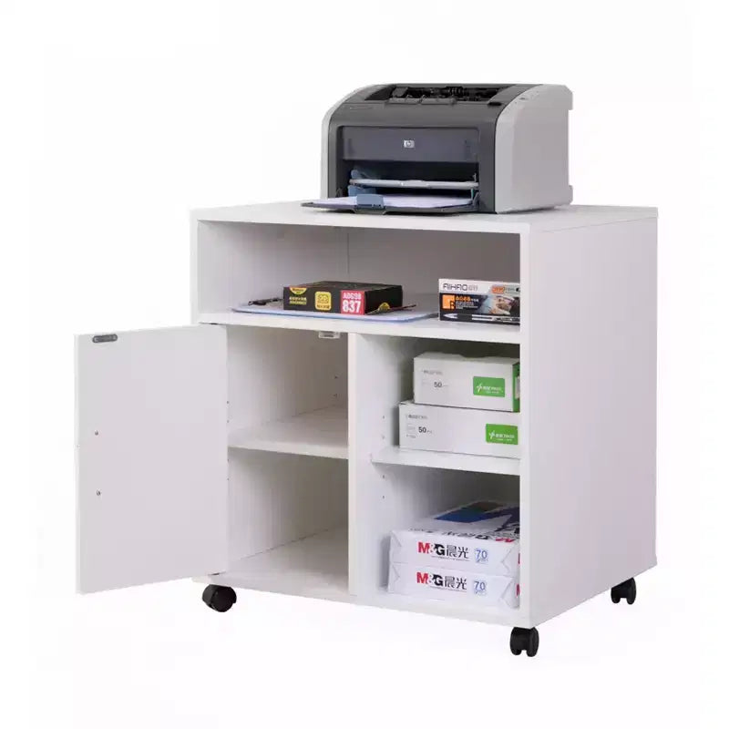 Meuble de rangement pour imprimante de bureau ou de cuisine Basicwise avec roulettes