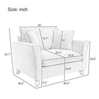 Fauteuil surdimensionné en tissu chenille