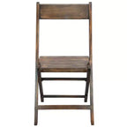 Flash Furniture Chaise Pliante en Bois à Lattes pour Événements Spéciaux - Noir Antique, Lot de 4