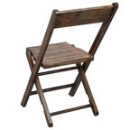 Flash Furniture Chaise Pliante en Bois à Lattes pour Événements Spéciaux - Noir Antique, Lot de 4