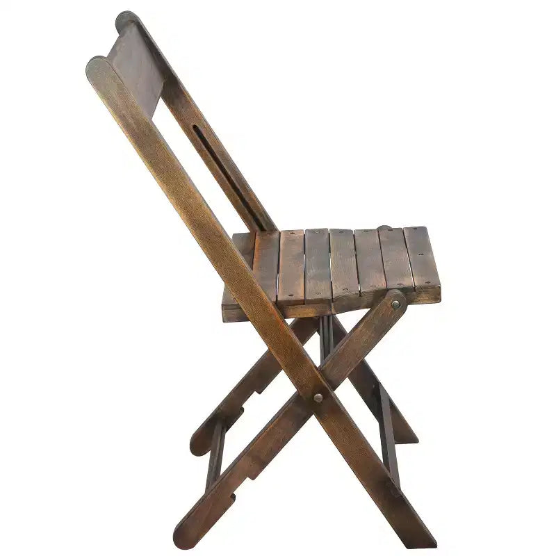 Flash Furniture Chaise Pliante en Bois à Lattes pour Événements Spéciaux - Noir Antique, Lot de 4