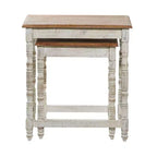 Lot de 2 tables d'appoint éclectiques en bois - Olivia & May