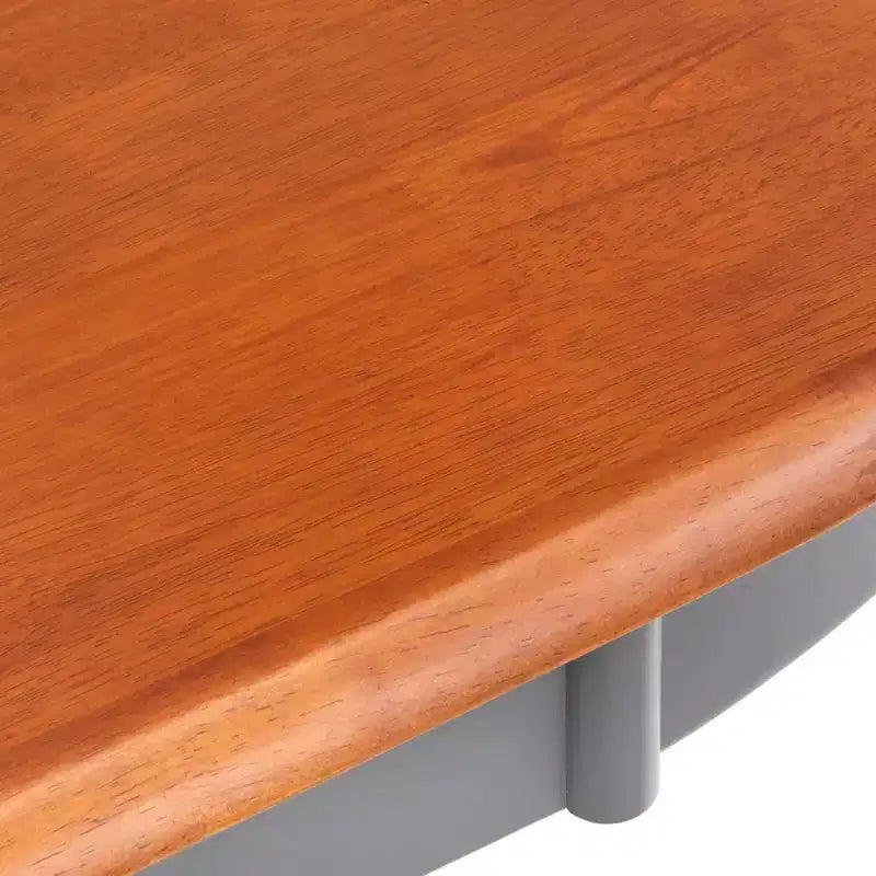 Table de salle à manger Buylateral Farmhouse à pied central extensible en bois massif