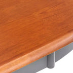 Table de salle à manger Buylateral Farmhouse à pied central extensible en bois massif