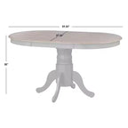 Table de salle à manger Buylateral Farmhouse à pied central extensible en bois massif